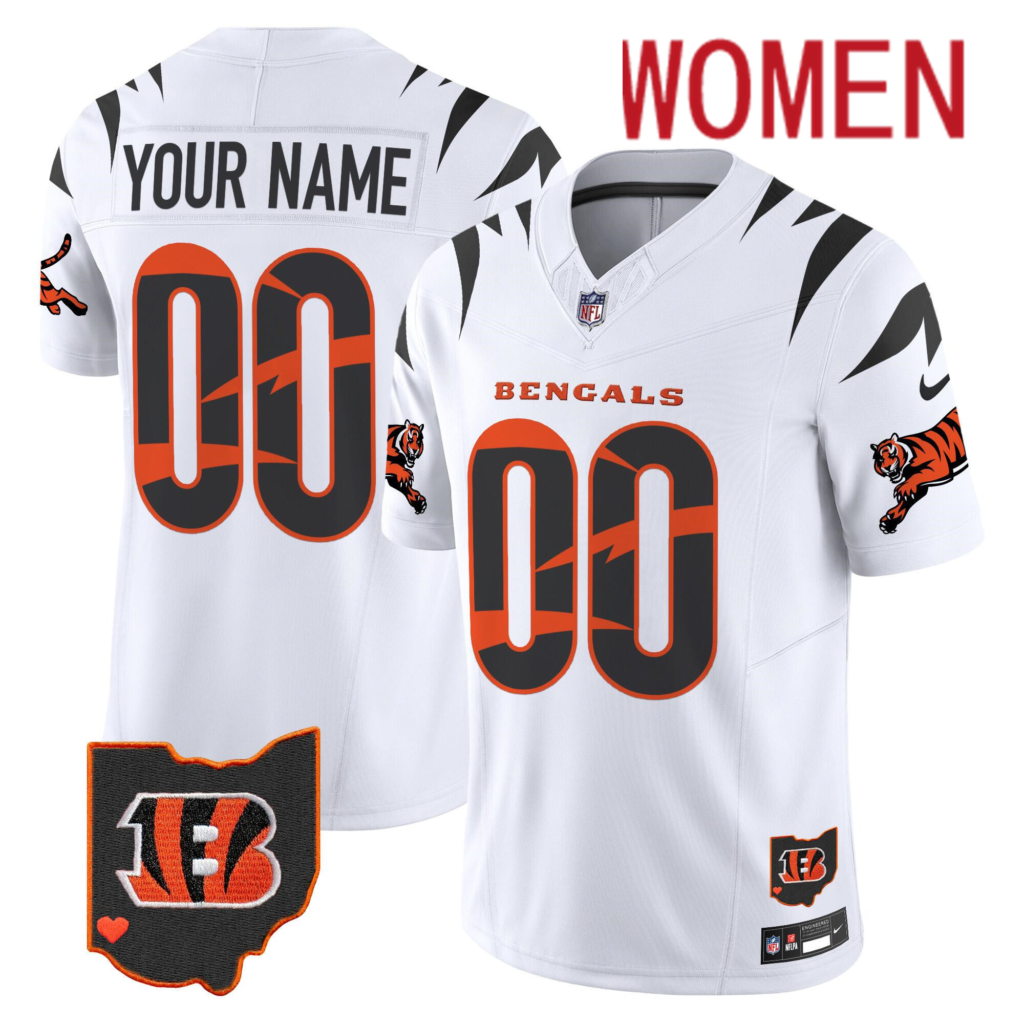 Women Custom Chicago Bears white 2024 Nike Limited NFL Jersey ->customized nfl jersey->Custom Jersey
